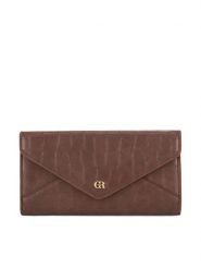 Gino Rossi Portfel 4W1-004-AW24 Brązowy. Brązowe portfele Gino Rossi, bez wzorów. Za 99.99 zł.