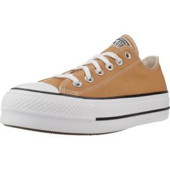 Kapcie CONVERSE CHUCK TAYLOR ALL STAR LIFT OX Brązowy. Brązowe obuwie domowe Converse, bez wzorów, z tkaniny, bez zapięcia. Za 276.99 zł.