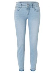 Timezone Dżinsy "Enya" - Slim fit - w kolorze błękitnym rozmiar: W29. Niebieskie jeansy Timezone, z aplikacjami. Za 118.84 zł.
