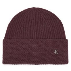 Czapka Calvin Klein. Czerwone czapki Calvin Klein, bez wzorów. Za 169.99 zł.