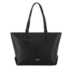 Torebka Lasocki. Czarne shopper Lasocki, bez wzorów, bez dodatków. Za 199.99 zł.