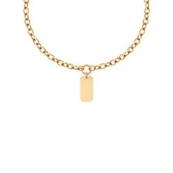 Naszyjnik Łańcuch No.1 z pozłacanym Nieśmiertelnikiem 3 cm. Żółte naszyjniki Lilou, pozłacane. Za 463.00 zł.