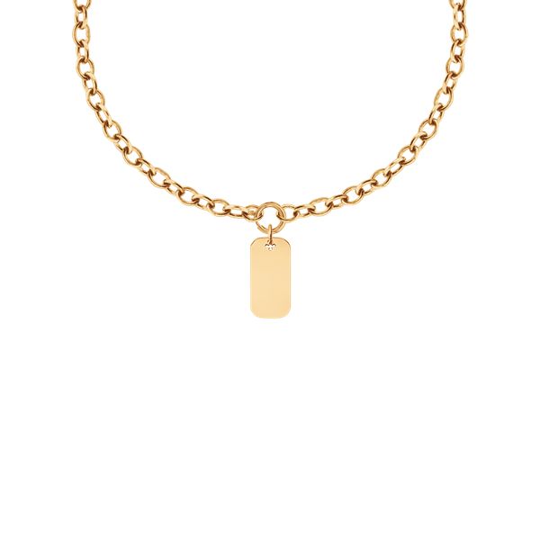 Naszyjnik Łańcuch No.1 z pozłacanym Nieśmiertelnikiem 3 cm. Żółte naszyjniki Lilou, pozłacane. Za 463.00 zł.