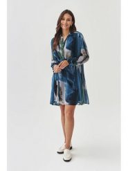 TATUUM Sukienka w kolorze niebieskim rozmiar: 36. Niebieskie sukienki Tatuum, bez wzorów, bez kołnierzyka, bez ramiączek, midi. Za 250.95 zł.