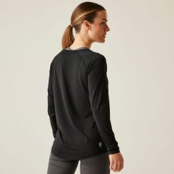 Koszulka sportowa z długim rękawem damska Discern. Czarne koszulki sportowe Dare 2b, bez wzorów, bez ramiączek, trekkingowe. Za 151.50 zł.