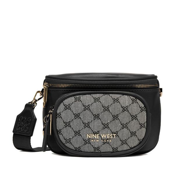 Torebka Nine West. Czarne listonoszki Nine West, bez wzorów, bez dodatków. Za 199.99 zł.