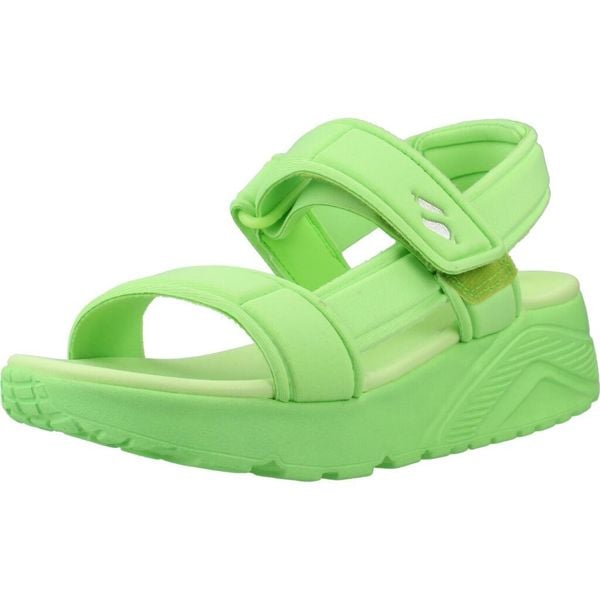 Sandały SKECHERS UNO LITE SANDAL SUNNY STAND Zielony. Zielone sandały Skechers, bez wzorów, z tkaniny, bez obcasa, bez zapięcia. Za 122.99 zł.