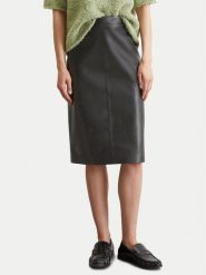 Marc O'Polo Spódnica skórzana 506 7035 77011 Czarny Regular Fit. Czarne spódnice Marc O'Polo, bez wzorów, ze skóry. Za 1,209.00 zł.