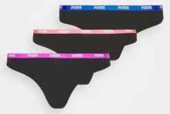 Puma stringi damskie 3-pack - czarne, 95% bawełna 5% elastan. Czarne stringi Puma, bez wzorów, z bawełny. Za 142.99 zł.