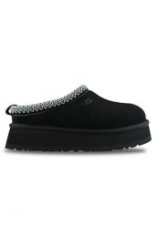 Kapcie Ugg Australian W Tazz Ii Damskie. Czarne obuwie domowe UGG, bez wzorów, z materiału, bez zapięcia. Za 699.10 zł.
