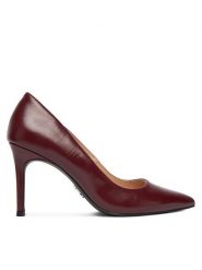 Steve Madden Szpilki Secured SM11004877 Bordowy. Czerwone szpilki Steve Madden, bez wzorów, ze skóry, bez obcasa, na szpilce, bez zapięcia. Za 519.99 zł.