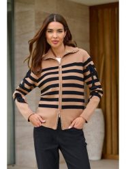 Heine Kardigan w kolorze jasnobrązowo-czarnym rozmiar: 42. Brązowe kardigany Heine, bez wzorów. Za 82.99 zł.