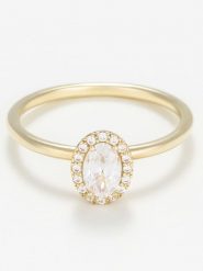 L'OR by Diamanta Złoty pierścionek "Rye" z cyrkoniami rozmiar: 62. Żółte pierścionki L'OR by Diamanta, z cyrkonią, złote. Za 549.06 zł.