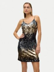 Vero Moda Sukienka koktajlowa Ria 10317316 Czarny Regular Fit. Czarne sukienki Vero Moda, xs, bez wzorów, z syntetyku, wizytowe, bez kołnierzyka, bez ramiączek. Za 129.99 zł.