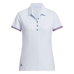 Damska koszulka polo adidas Ultimate365. Niebieskie koszulki polo Adidas, xs, bez wzorów, z elastanu, bez kołnierzyka, bez ramiączek. Za 327.50 zł.
