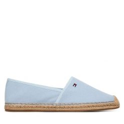 Espadryle Tommy Hilfiger. Niebieskie espadryle TOMMY HILFIGER, bez wzorów, bez obcasa, bez zapięcia. Za 249.99 zł.