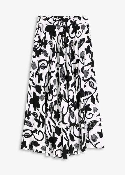 Spódnica maxi z lejącej wiskozy. Białe spódnice bonprix, bez wzorów, z wiskozy, maxi. Za 37.99 zł.