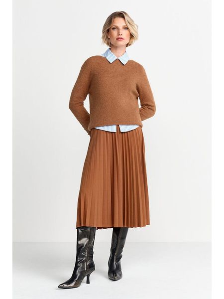 Rich & Royal Sweter w kolorze karmelowym rozmiar: XS. Brązowe swetry Rich & Royal, xs, bez wzorów, bez ramiączek. Za 170.87 zł.