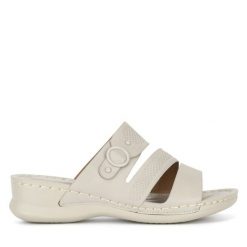 Klapki Clara Barson. Szare klapki Clara Barson, bez wzorów, bez obcasa. Za 53.99 zł.