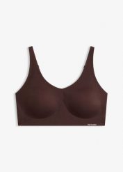 Biustonosz wyściełany Feel Comfort bez fiszbinów, z wycinanym laserowo wzorem, z klejem Jellyglue. Czarne biustonosze bonprix, bez wzorów. Za 84.99 zł.