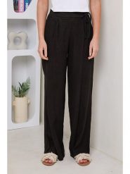 Rodier Lin Lniane spodnie w kolorze czarnym rozmiar: XL/XXL. Czarne spodnie materiałowe Rodier Lin, xl, bez wzorów, ze lnu. Za 119.40 zł.