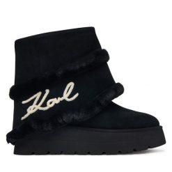 Śniegowce KARL LAGERFELD. Czarne trapery i śniegowce KARL LAGERFELD. Za 1,189.00 zł.