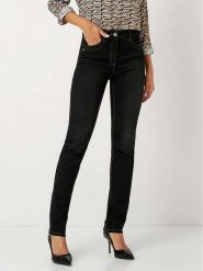 Relaxed by TONI Dżinsy "be loved" - Slim fit - w kolorze czarnym rozmiar: 20. Czarne jeansy Relaxed by TONI, z aplikacjami, z podwyższonym stanem. Za 144.92 zł.
