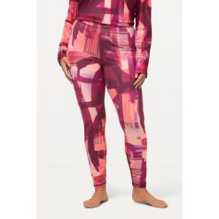 Damskie Narciarskie legginsy funkcyjne bardzo elastyczne z recyklingu. Fioletowe legginsy Ulla Popken, plus size, bez wzorów, z elastanu. Za 225.99 zł.