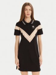 Guess Sukienka codzienna V5RK00 KCOK1 Czarny Regular Fit. Czarne sukienki Guess, na co dzień, m, z aplikacjami, z bawełny, bez kołnierzyka, bez ramiączek, proste. Za 229.99 zł.