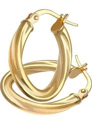 Revoni Złote kolczyki-kreole rozmiar: onesize. Żółte kolczyki Revoni, złote. Za 717.99 zł.