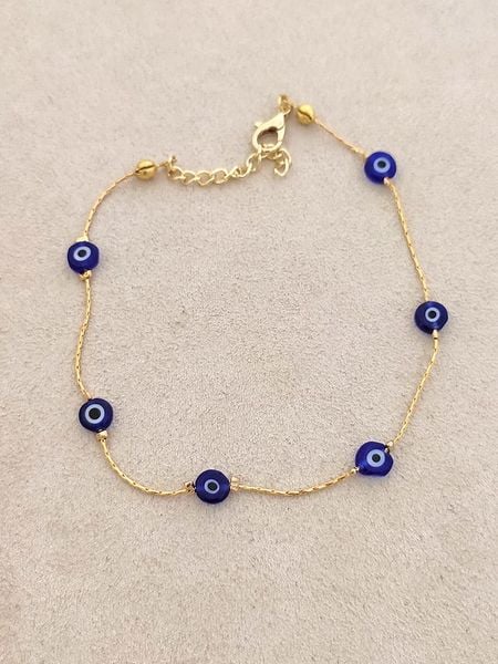 Luja Bijoux Pozłacana bransoletka z elementami ozdobnymi rozmiar: onesize. Niebieskie bransoletki Luja Bijoux, pozłacane. Za 61.45 zł.