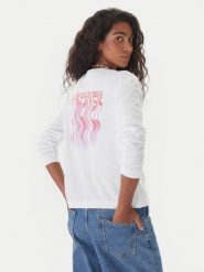 Quiksilver Bluzka EQWZT03200 Biały Regular Fit. Białe bluzki Quiksilver, xs, bez wzorów, z bawełny, bez kołnierzyka, bez ramiączek. Za 179.99 zł.