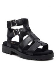 Clarks Sandały Orinoco Cove 26176319 Czarny. Czarne sandały Clarks, bez wzorów, ze skóry, bez obcasa, na płaskiej podeszwie, bez zapięcia. Za 339.99 zł.