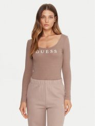 Guess Body O5RM08 KBBU1 Beżowy Regular Fit. Brązowe body Guess, xl, z aplikacjami. Za 149.99 zł.