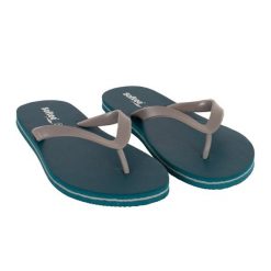 Klapki Softee Coconut dwukolorowe Blue Petróleo/Szary. Niebieskie klapki SOFTEE, bez wzorów, z gumy, bez obcasa, na płaskiej podeszwie. Za 133.99 zł.