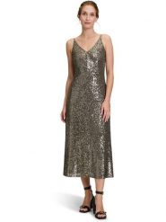 Vera Mont Sukienka w kolorze czarnym rozmiar: 38. Czarne sukienki Vera Mont, bez wzorów, bez kołnierzyka, bez ramiączek, midi. Za 201.08 zł.