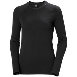 Bluza damska Helly Hansen lifa merino midweight crew. Czarne bielizna sportowa Helly Hansen, xl, bez wzorów, z wełny, bez kaptura. Za 441.50 zł.