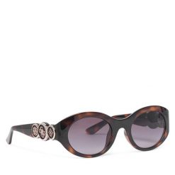 Okulary przeciwsłoneczne Guess. Brązowe okulary przeciwsłoneczne Guess, z aplikacjami. Za 589.99 zł.