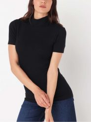 COTONELLA Top w kolorze czarnym rozmiar: L. Czarne topy COTONELLA, l, bez wzorów, z bawełny, bez kołnierzyka, bez ramiączek. Za 34.99 zł.