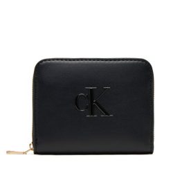 Mały Portfel Damski Calvin Klein. Czarne portfele Calvin Klein, bez wzorów. Za 219.99 zł.