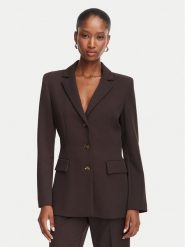 Marella Marynarka Amico1 2625046251 Brązowy ciemny Slim Fit. Brązowe marynarki i żakiety Marella, bez wzorów, z syntetyku. Za 849.99 zł.