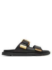 Marc O'Polo Klapki RR2M3061 Czarny. Czarne klapki Marc O'Polo, bez wzorów, ze skóry, bez obcasa. Za 519.99 zł.