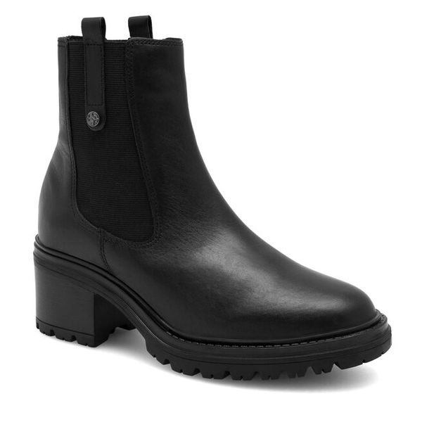 Botki Lasocki. Czarne botki Lasocki, bez wzorów, bez obcasa, na słupku, bez zapięcia. Za 259.99 zł.