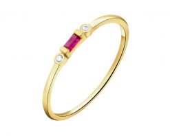 Złoty pierścionek z cyrkoniami. Żółte pierścionki Apart, z cyrkonią, złote. Za 739.00 zł.