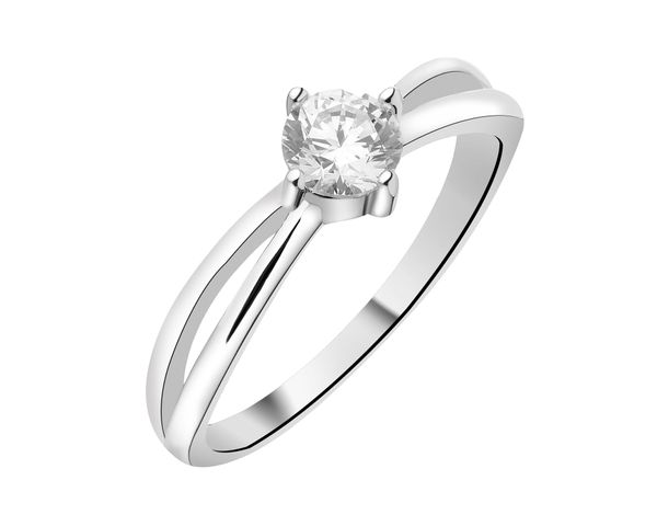 Pierścionek srebrny z cyrkonią. Szare pierścionki Apart, z cyrkonią, srebrne. Za 114.00 zł.