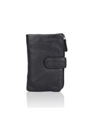 Bellicci Skórzany portfel "Connie" w kolorze czarnym - 9 x 17 x 3 cm rozmiar: onesize. Czarne portfele Bellicci, bez wzorów, z materiału. Za 148.61 zł.