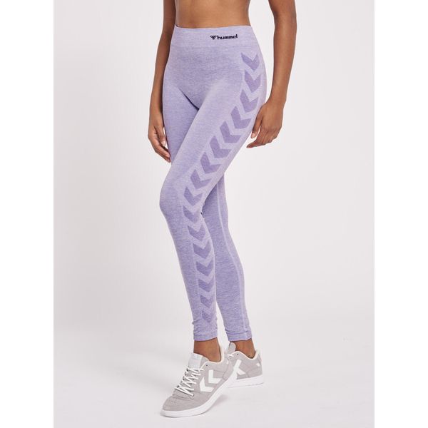 Damskie legginsy mid-rise Hummel CI. Fioletowe legginsy Hummel, xs, bez wzorów, z dzianiny, na fitness i siłownię. Za 137.50 zł.