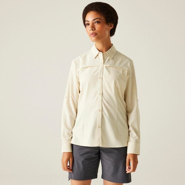 Koszula do chodzenia z długim rękawem damska Travel Packaway. Fioletowe koszule Regatta, s, bez wzorów, sportowe, bez kołnierzyka, bez ramiączek. W wyprzedaży za 161.60 zł.