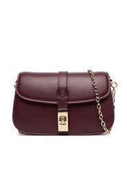 Tommy Hilfiger Torebka Th Heritage Chain Crossover AW0AW19319 Bordowy. Czerwone torebki klasyczne TOMMY HILFIGER, bez wzorów, ze skóry, bez dodatków. Za 529.99 zł.