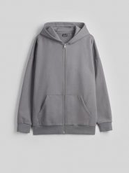 4F Bluza dresowa regular z kapturem damska - szara XXL. Szare bluzy 4f, xxl, bez wzorów, z dresówki, z kapturem. Za 179.99 zł.